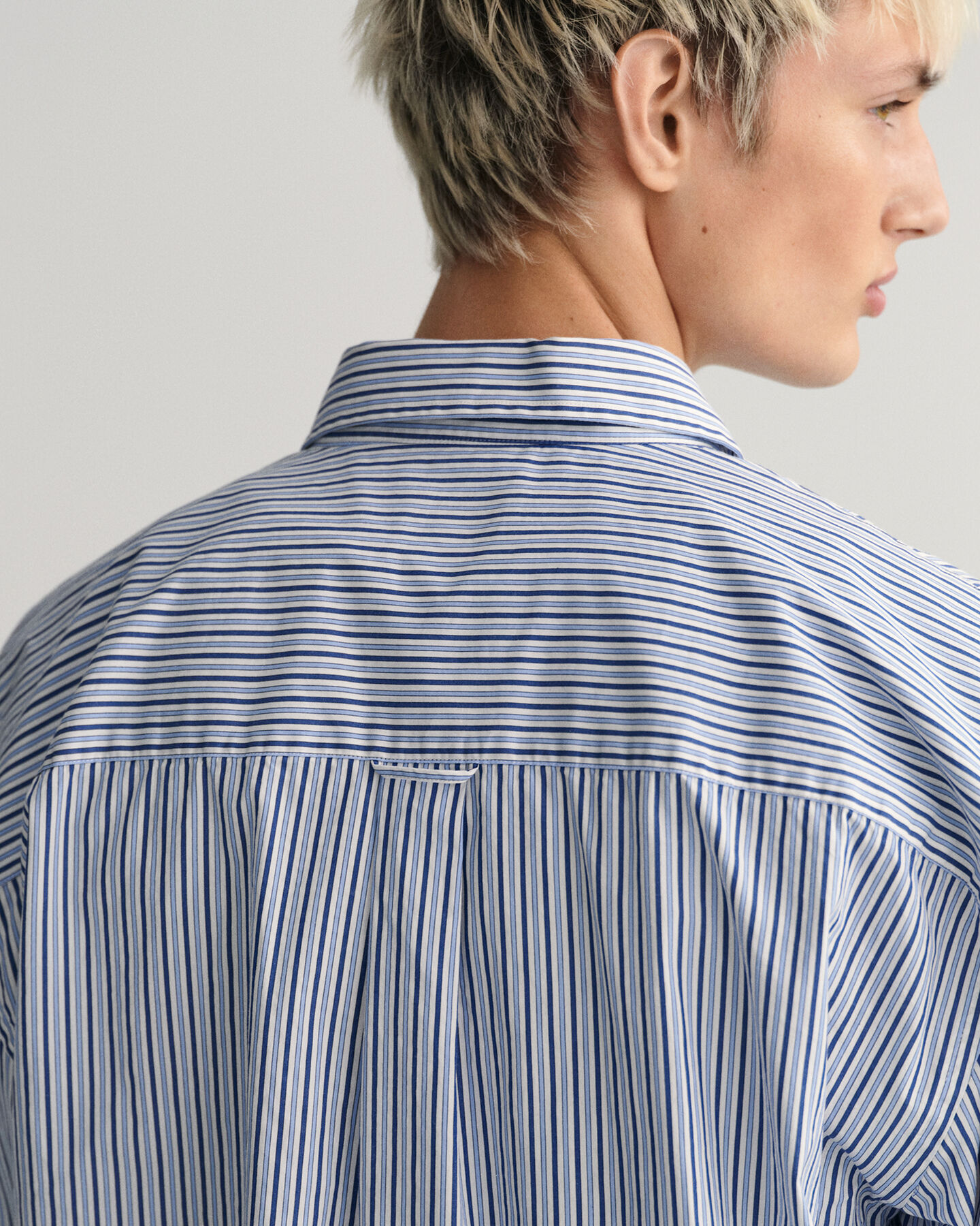 Oversized Striped Poplin Shirt
