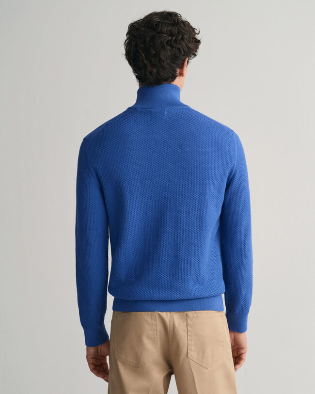 Structured Cotton Half-Zip Sweater