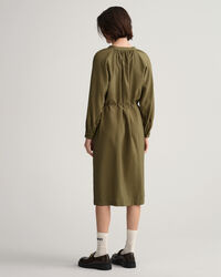 Stand Collar Shirt Dress