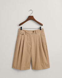 Relaxed Fit Pleated Chino Shorts