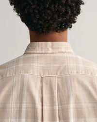 Regular Fit Check Cotton Linen Shirt