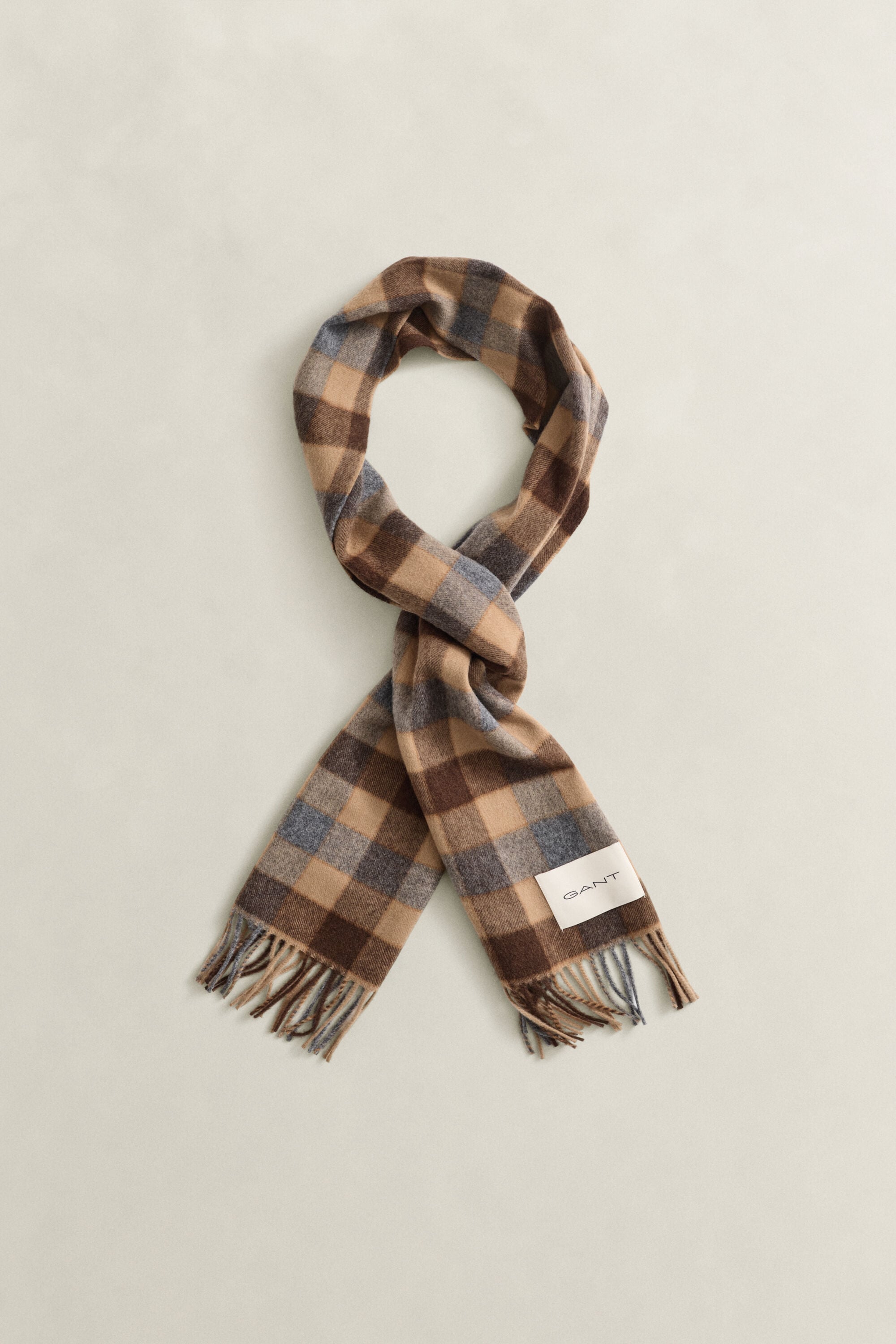 Checked Wool Scarf