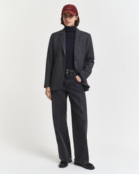 Stretch Cotton Cable Knit Turtleneck Sweater