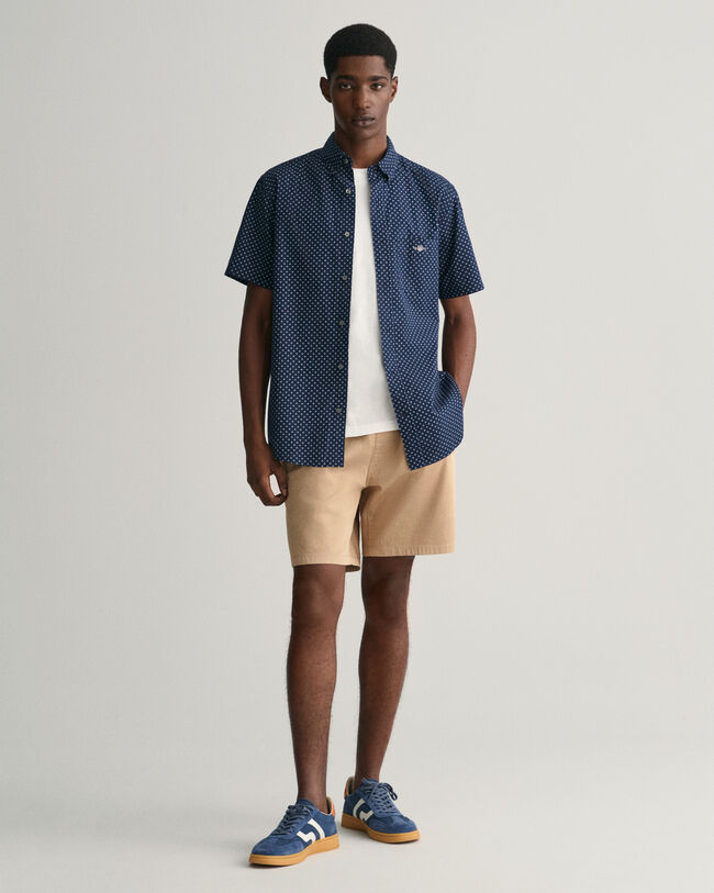 Regular Fit Micro Print Short Sleeve Shirt