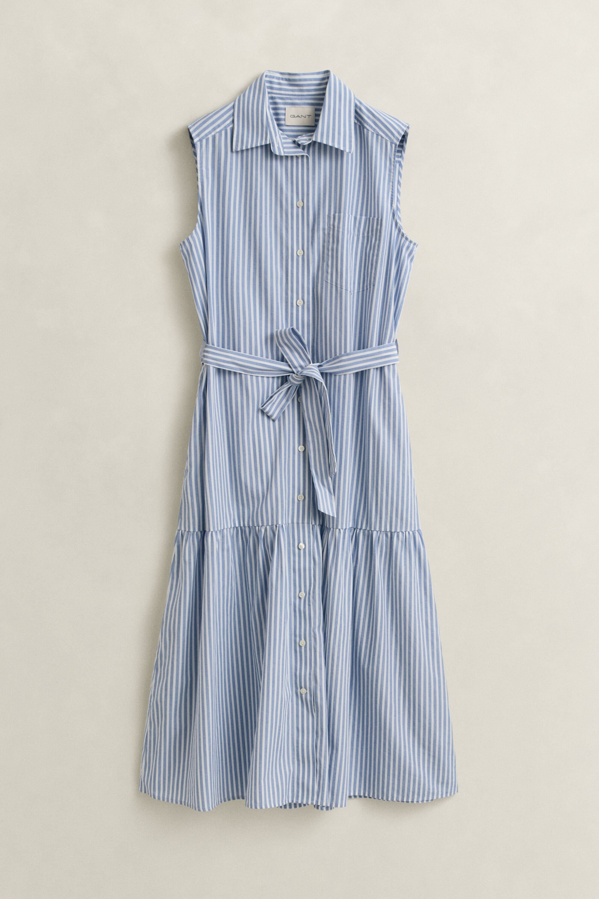 Sleeveless Striped Cotton Dress