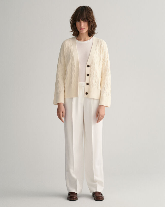 Herringbone V-Neck Cardigan