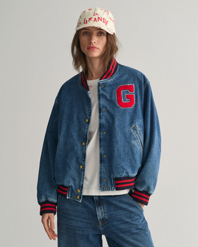 Denim Varsity Jacket