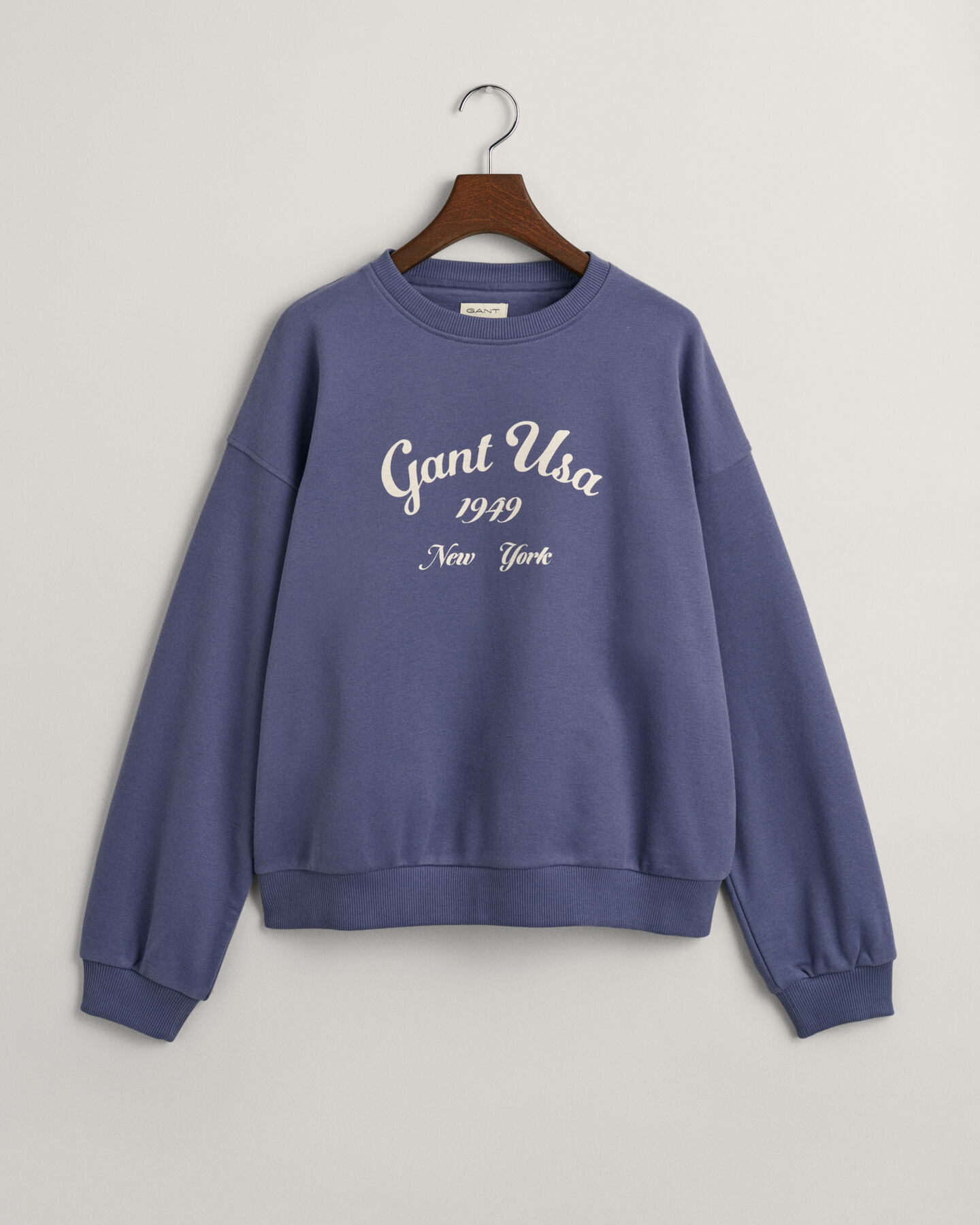Teen Girls Oversized Script Graphic Sweatshirt