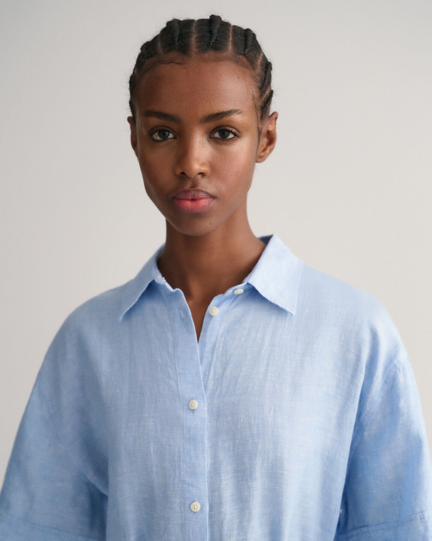 Linen Short Sleeve Shirt Dress