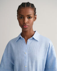 Linen Short Sleeve Shirt Dress