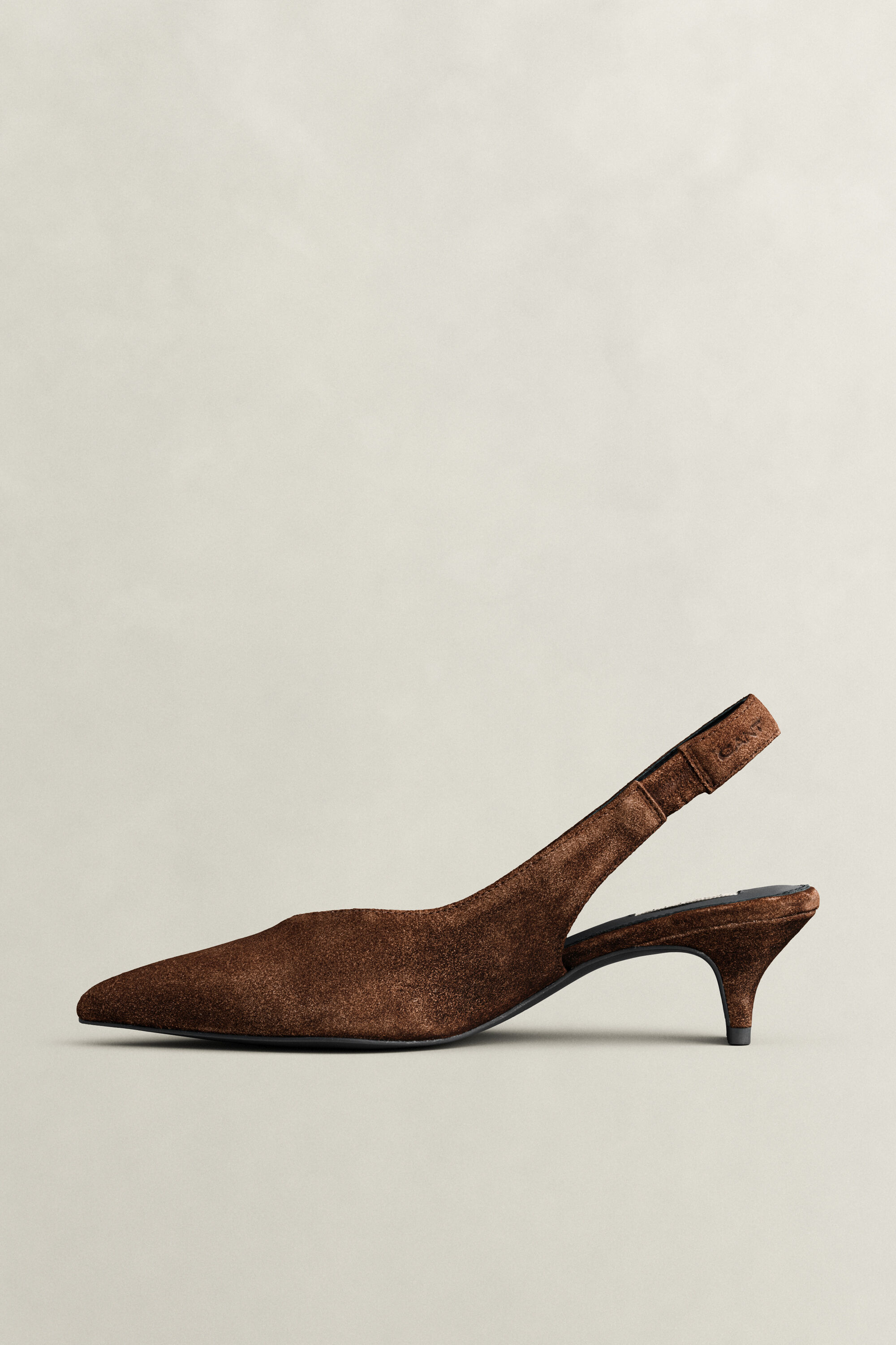 Tillbye Suede Heels — DARK BROWN