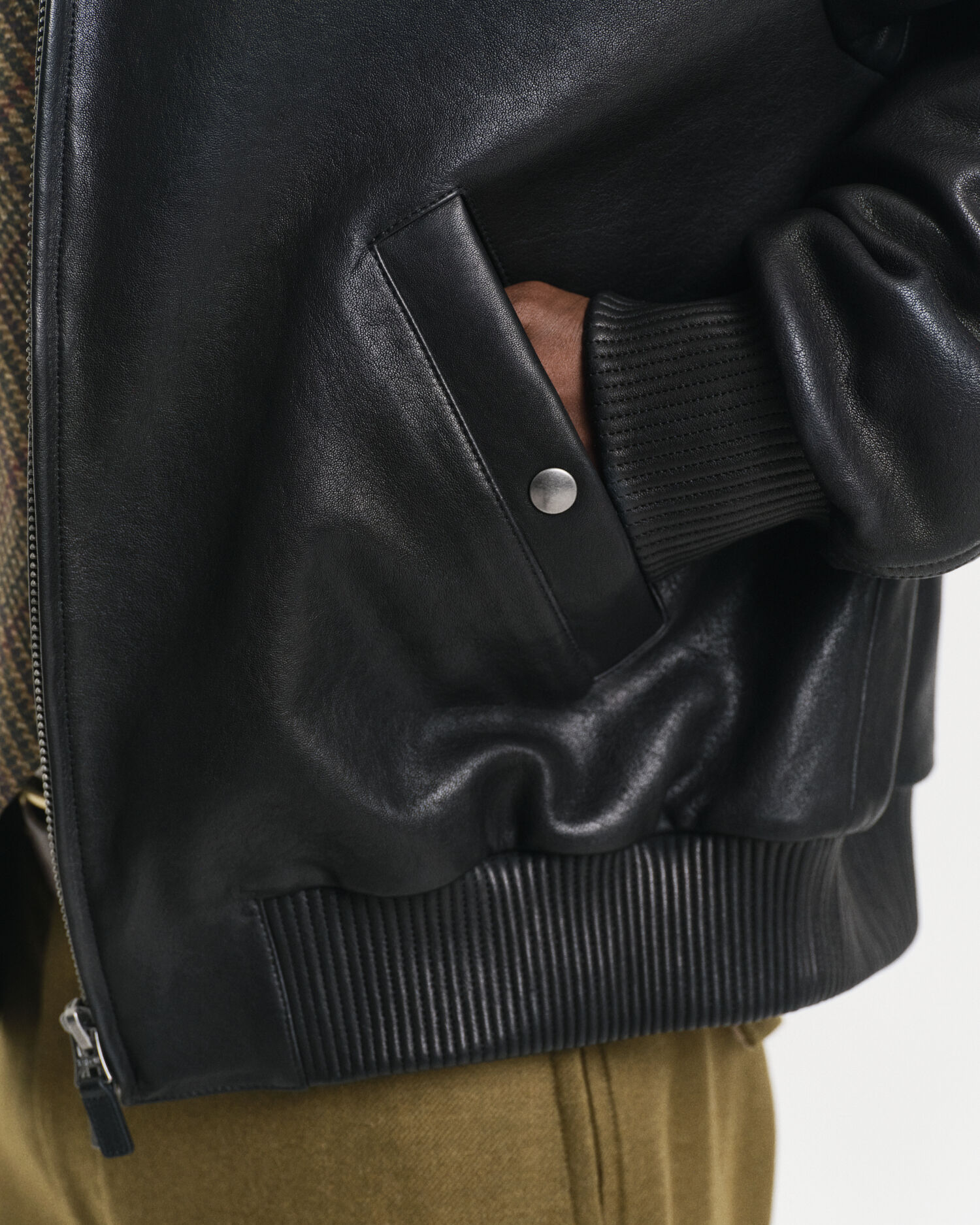 Leather Harrington Jacket