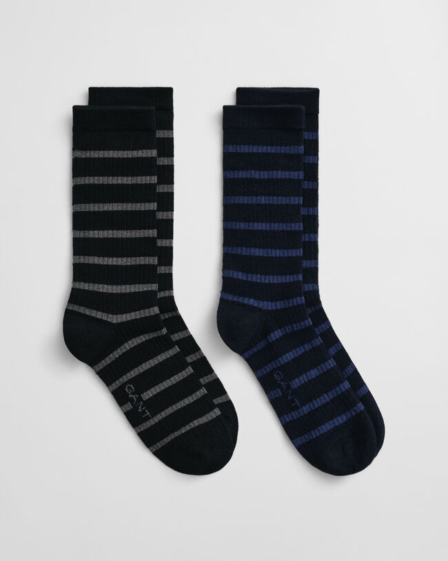 2-Pack Metallic Striped Socks Gift Box