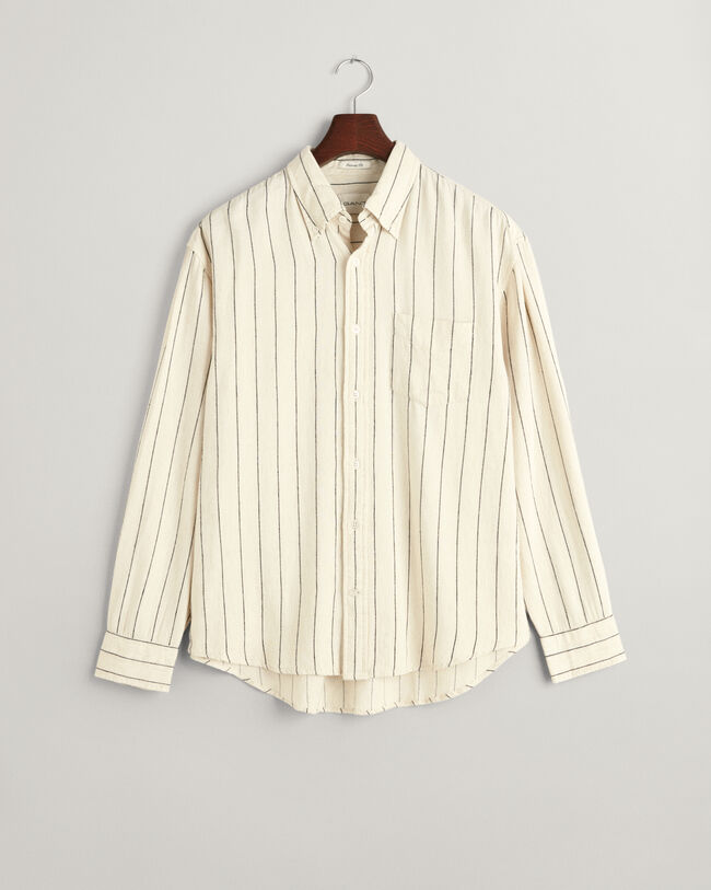 Relaxed Fit Slub Striped Shirt
