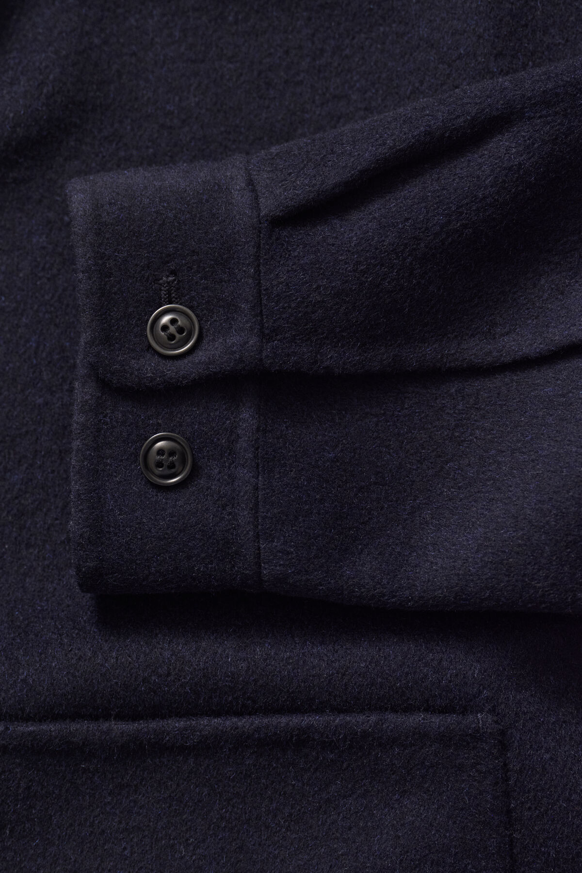 Handstitched Overshirt — EVENING BLUE