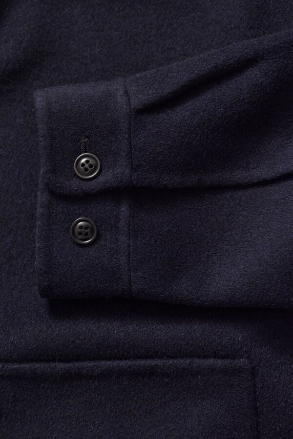 Handstitched Overshirt — EVENING BLUE
