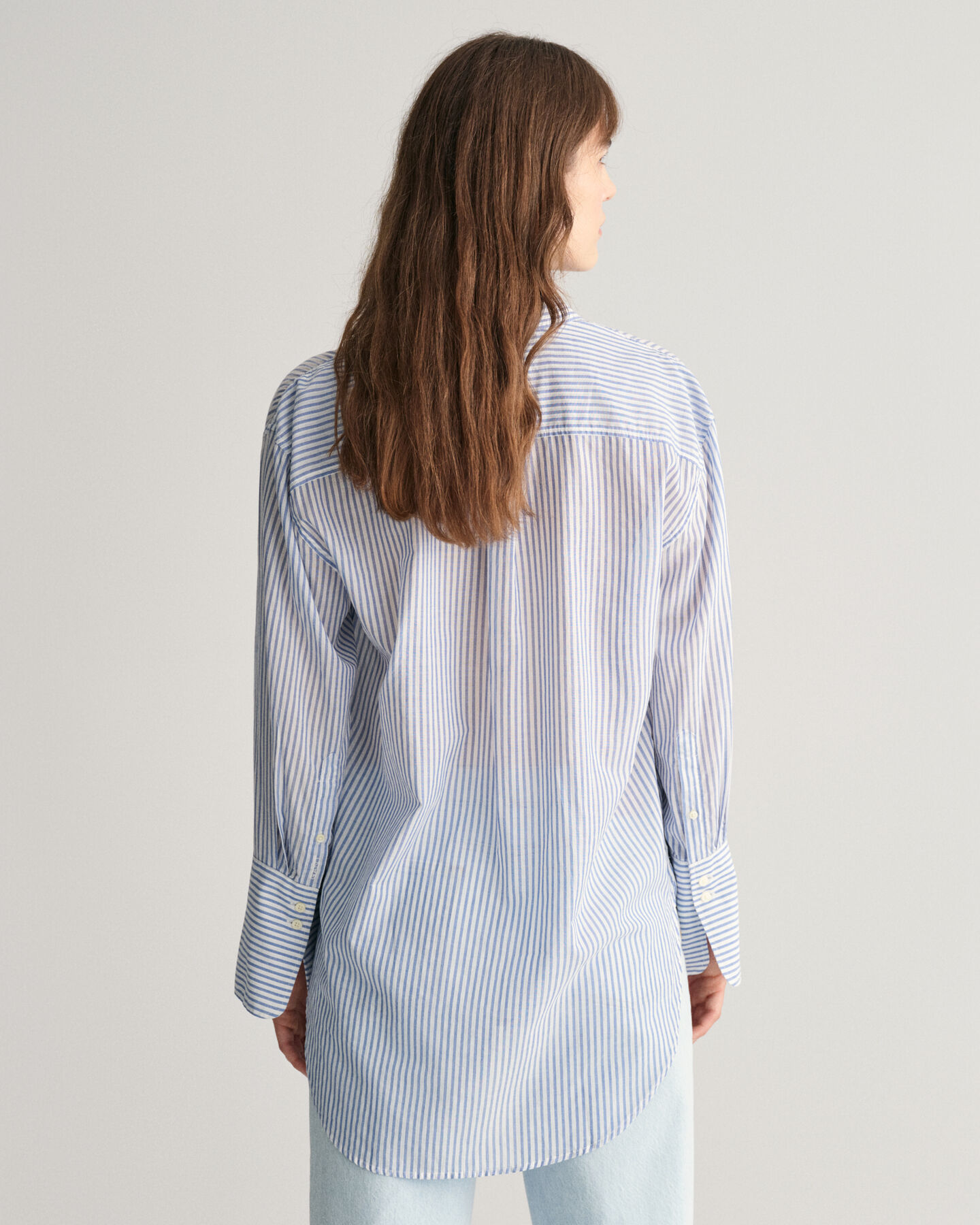 Relaxed Fit Wide Cuff Striped Shirt