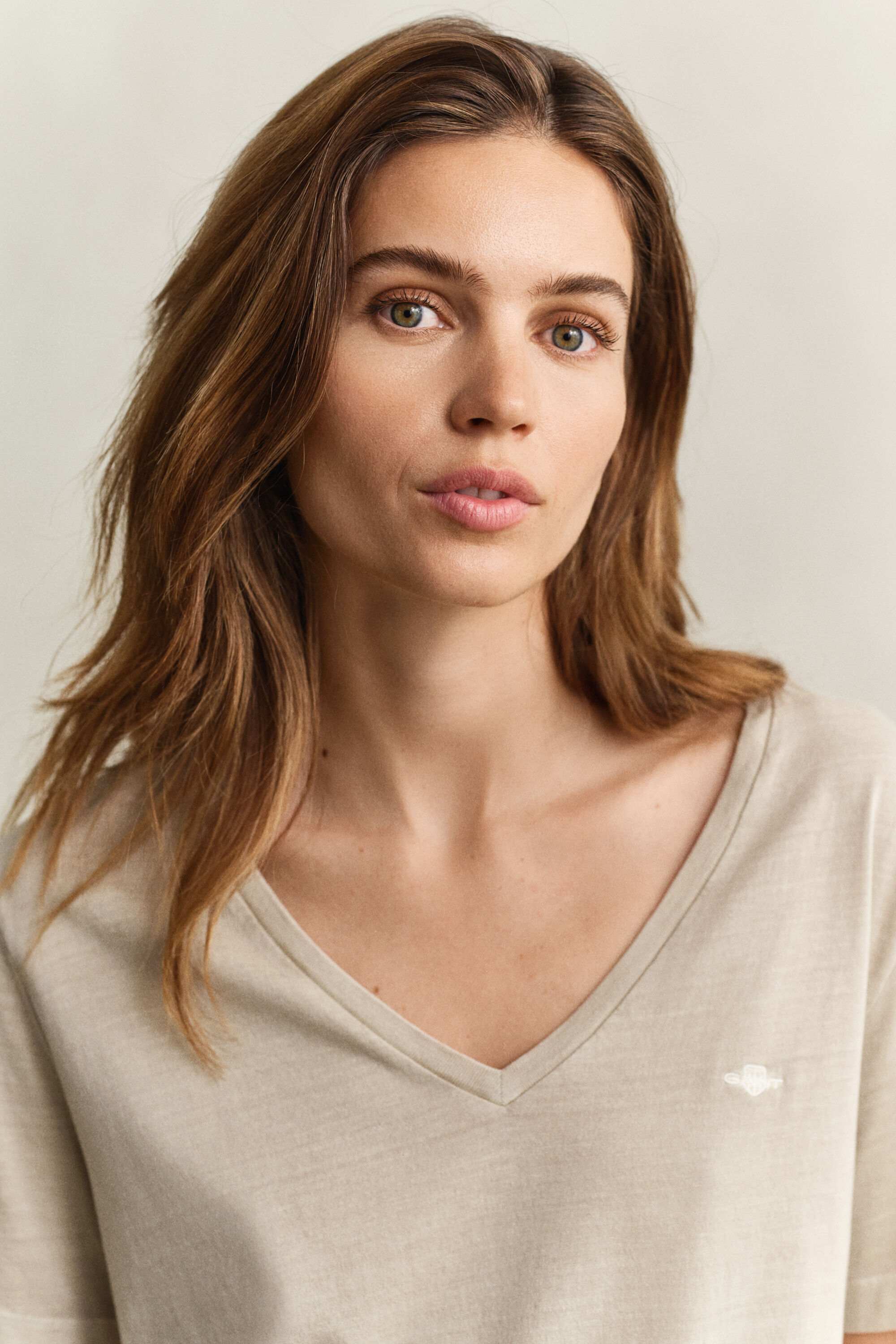 Washed Shield V-Neck T-Shirt