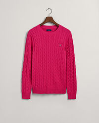 Cotton Cable Knit Crew Neck Sweater