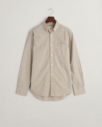 Regular Fit Micro Checked Poplin Shirt