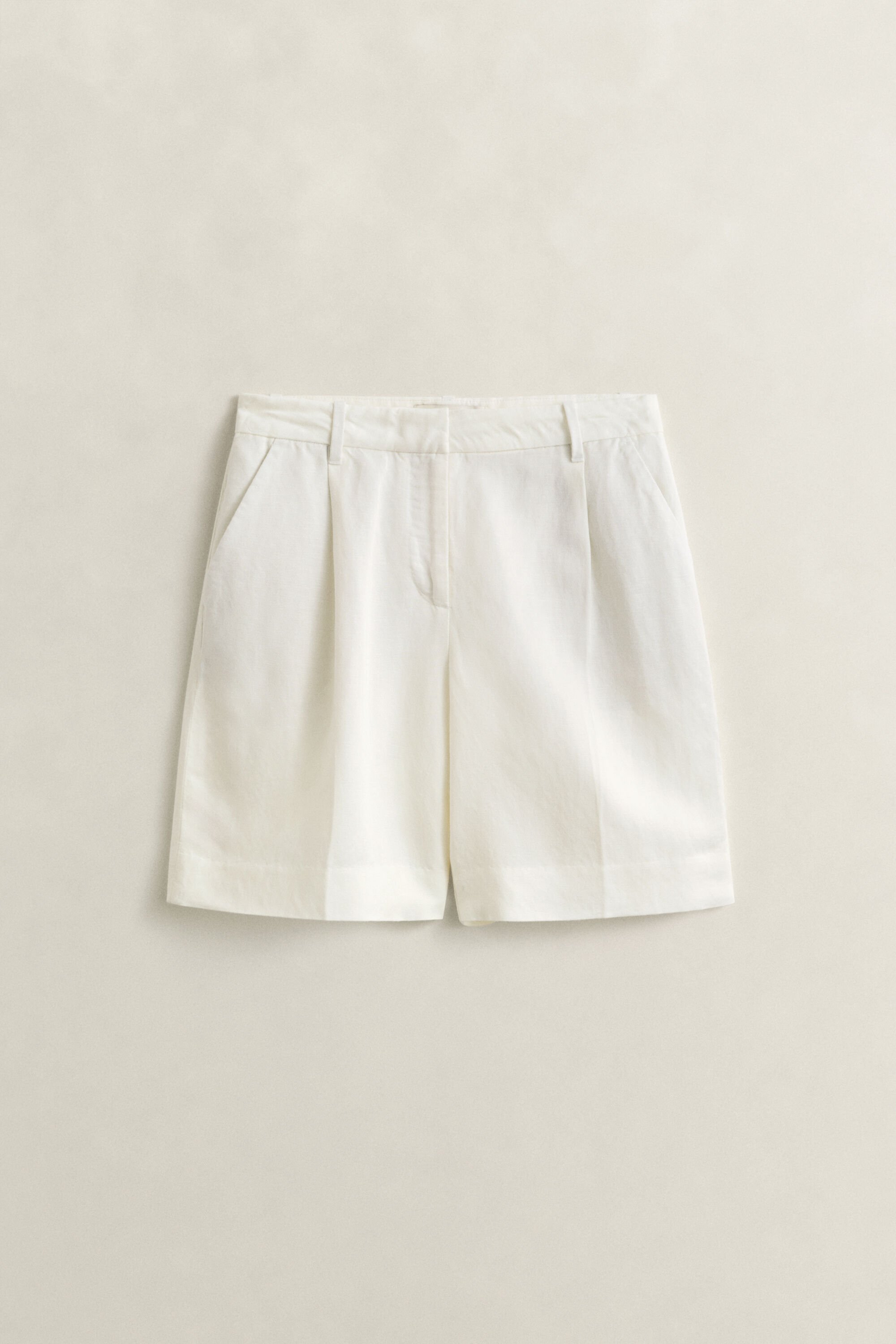 Tailored Linen Blend Shorts
