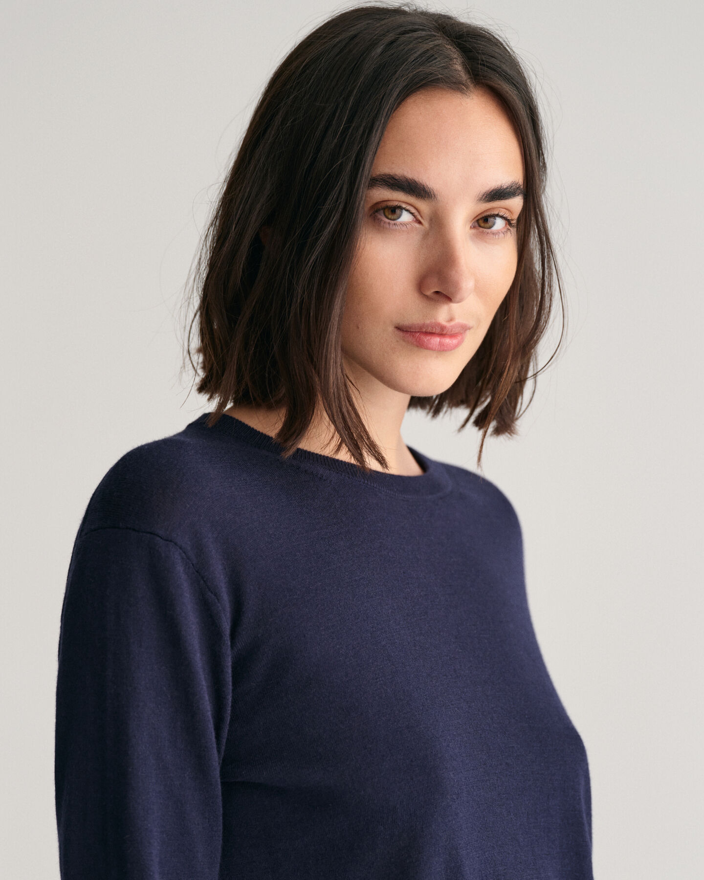 Fine Knit Crew Neck Sweater
