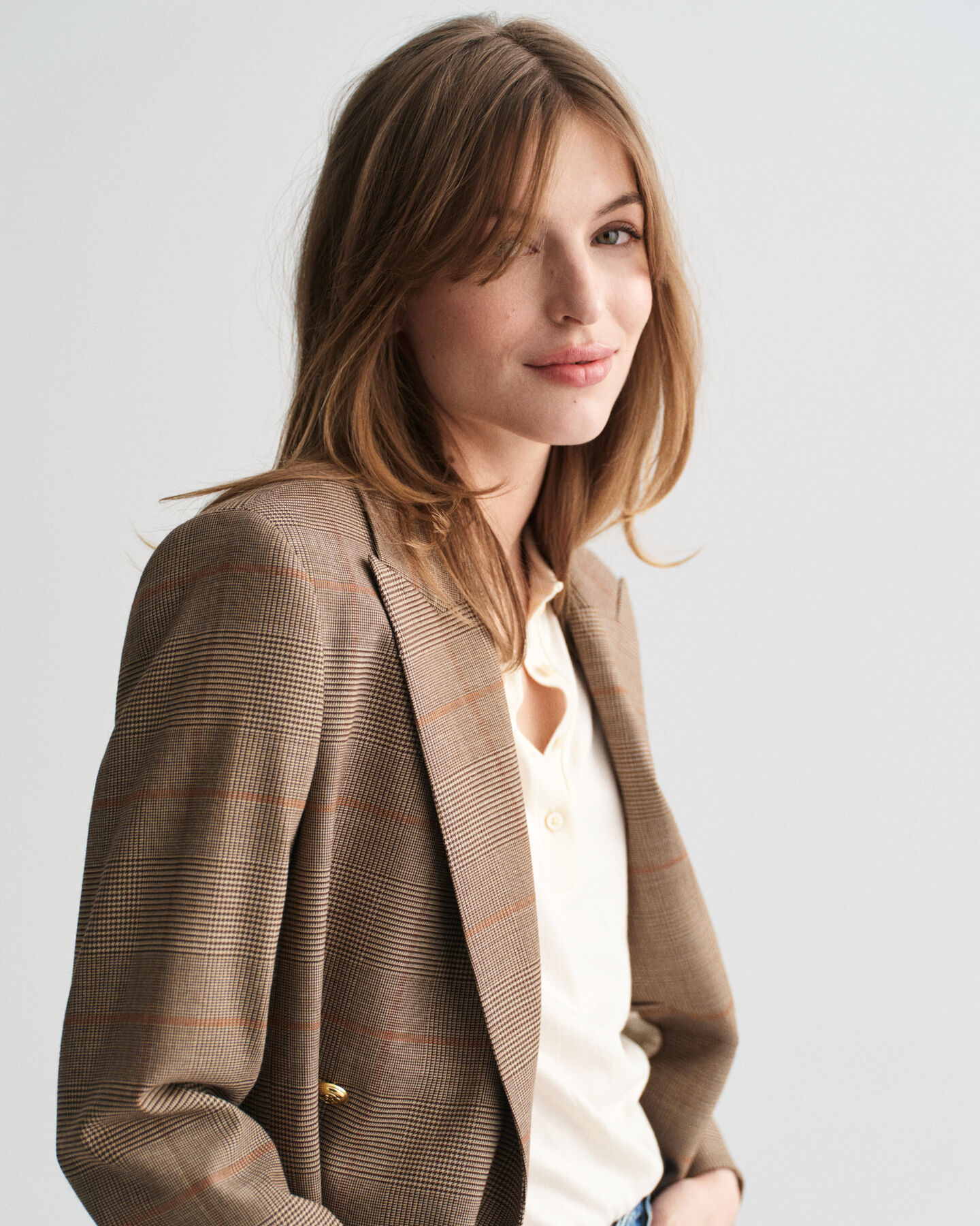 Regular Fit Checked Club Blazer