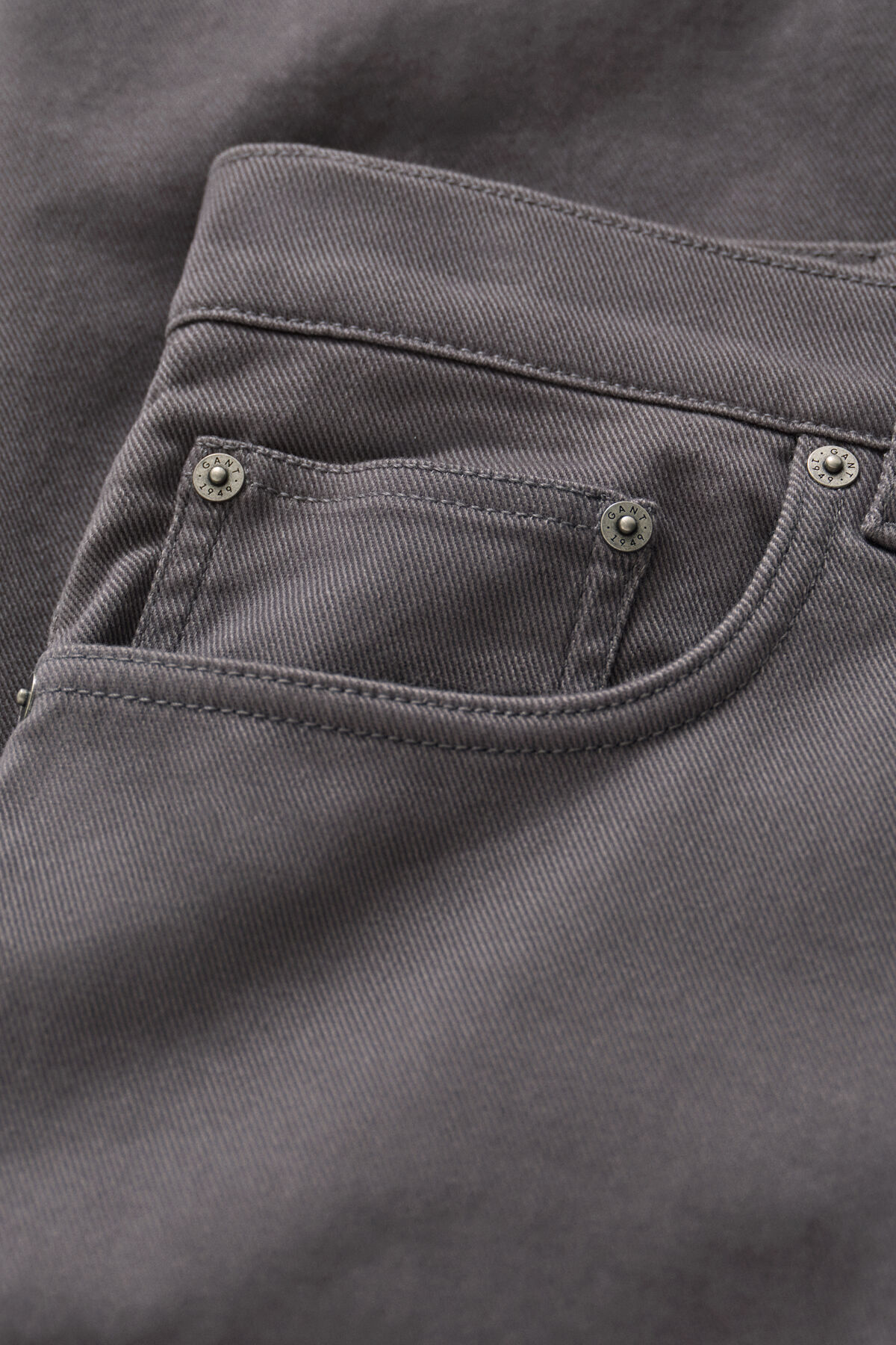 Slim Fit Twill Jeans — DUSKY ANTHRACITE