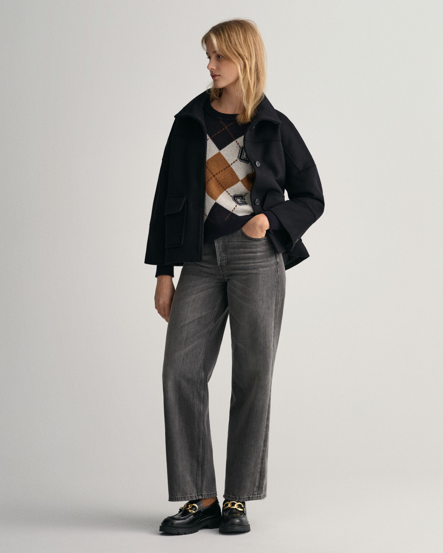 Wool Blend Cropped Jacket