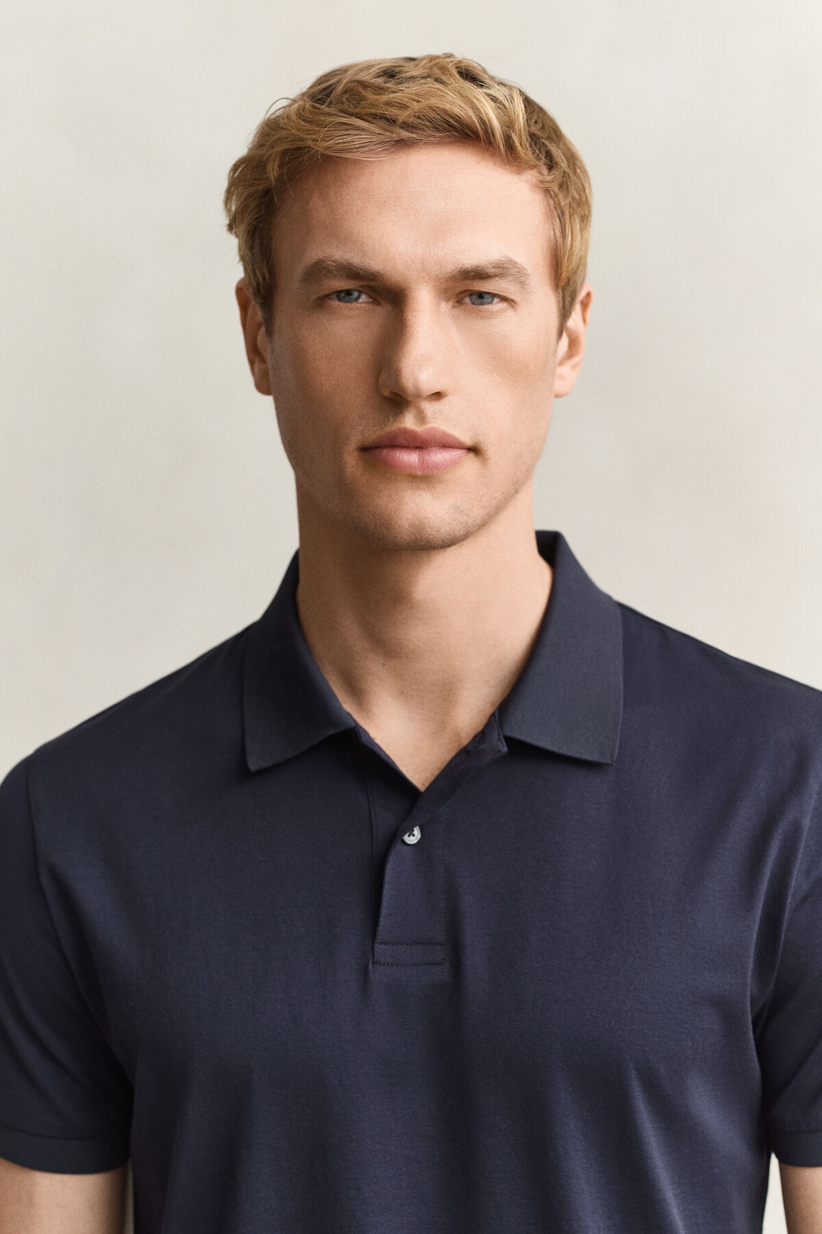 Pima Cotton Polo Shirt — EVENING BLUE