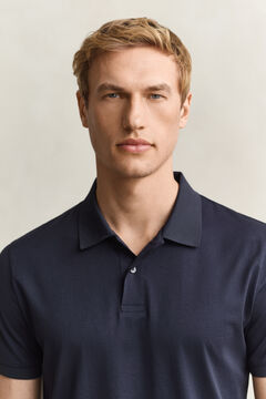 Pima Cotton Polo Shirt — EVENING BLUE 4