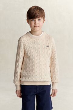 Teen Boys Shield Sweater — CREAMED WHITE 5