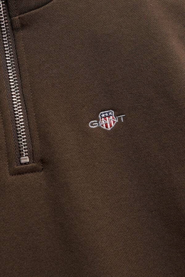 Teen Boys Shield Half-Zip Sweatshirt — SHADOW BROWN
