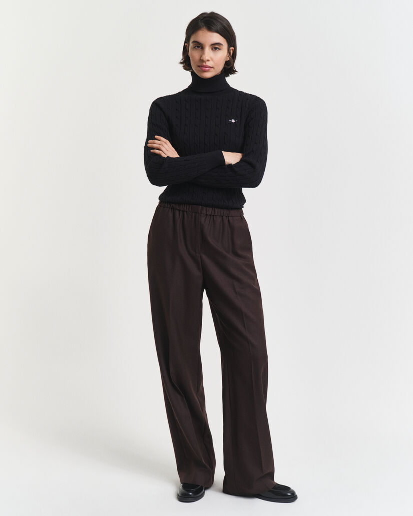 Wool Blend Pull-On Pants