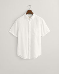 Regular Fit Textured Cotton Linen Short Sleeve Shirt