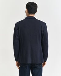 Slim Fit Two-Toned Jersey Piqué Blazer