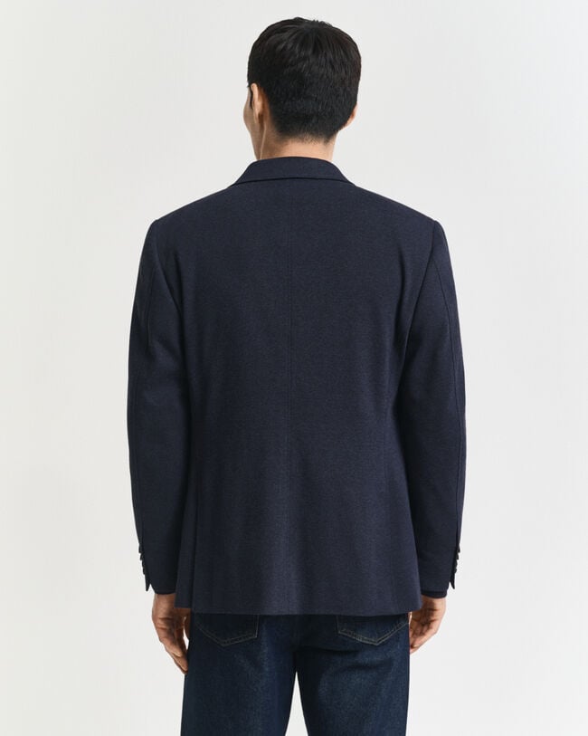 Slim Fit Two-Toned Jersey Piqué Blazer
