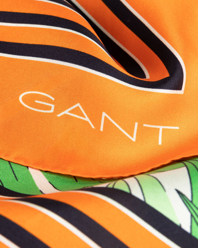 Palm Breeze Print Silk Scarf