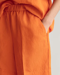 Relaxed Fit Linen Blend Pull-On Shorts