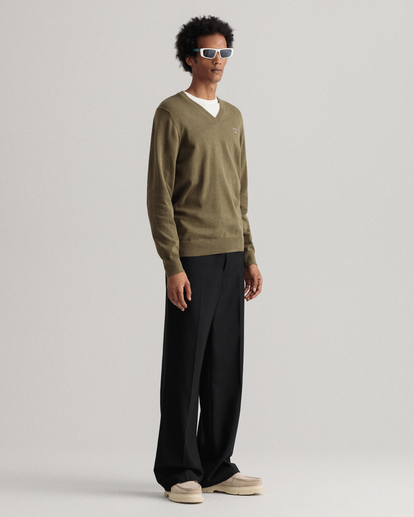 Classic Cotton V-Neck Sweater