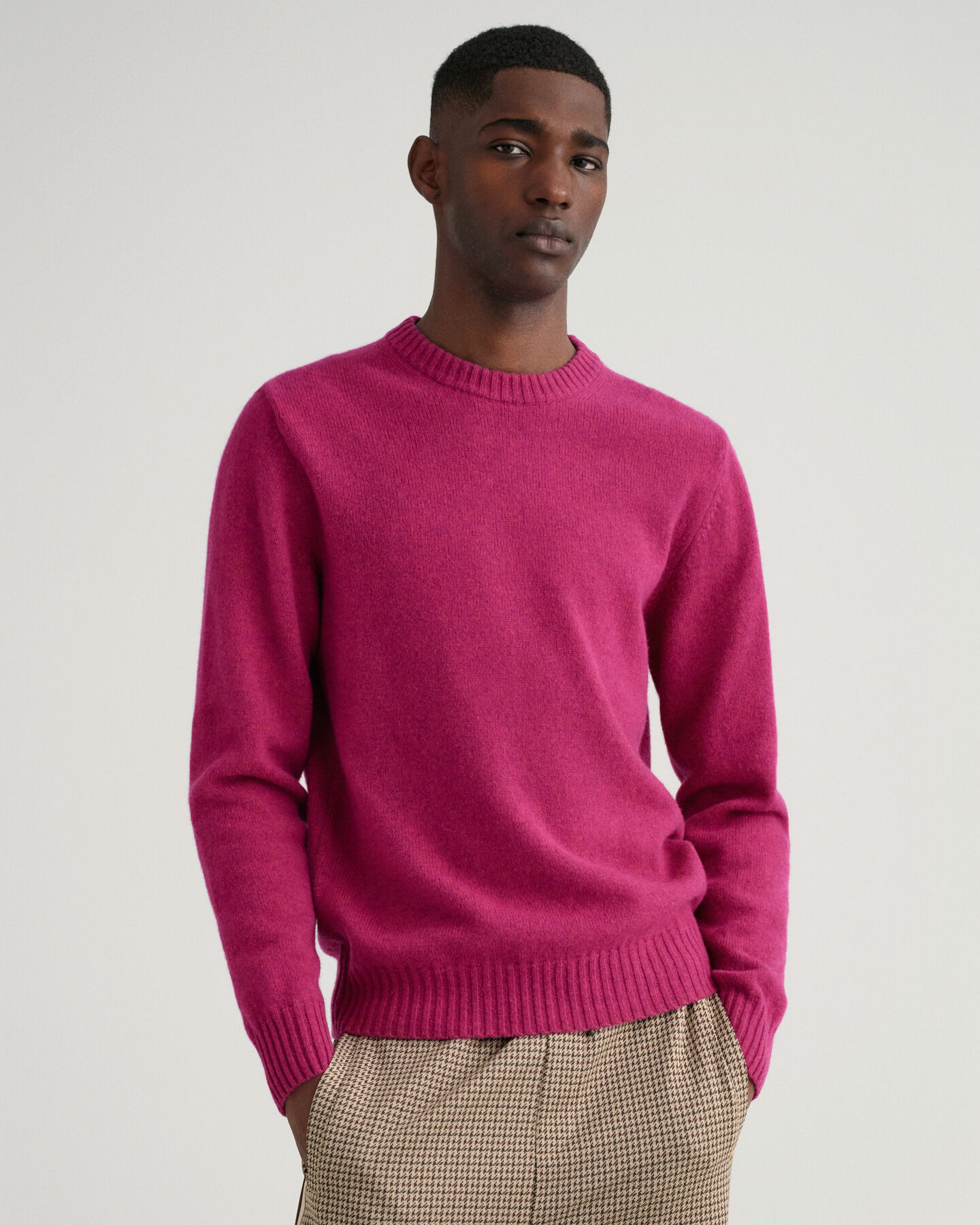 Brushed Wool Crew Neck Sweater