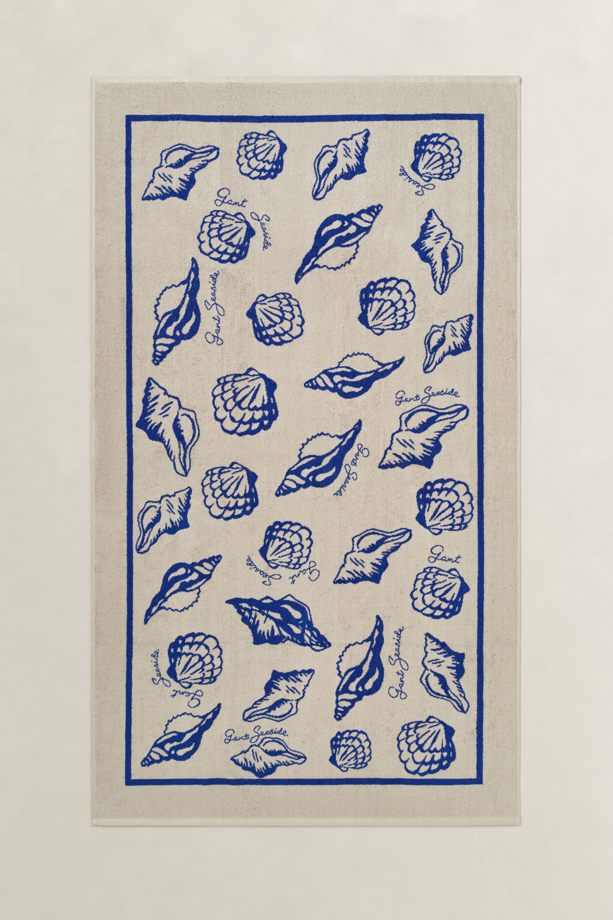 Seashell Print Beach Towel