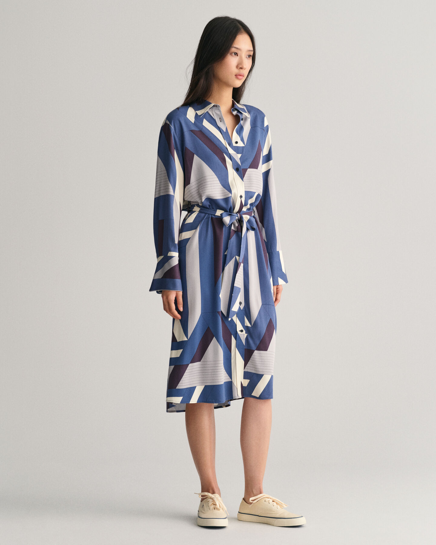 Letters Print Shirt Dress