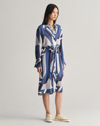 Letters Print Shirt Dress