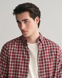 Regular Fit Micro Tartan Flannel Shirt