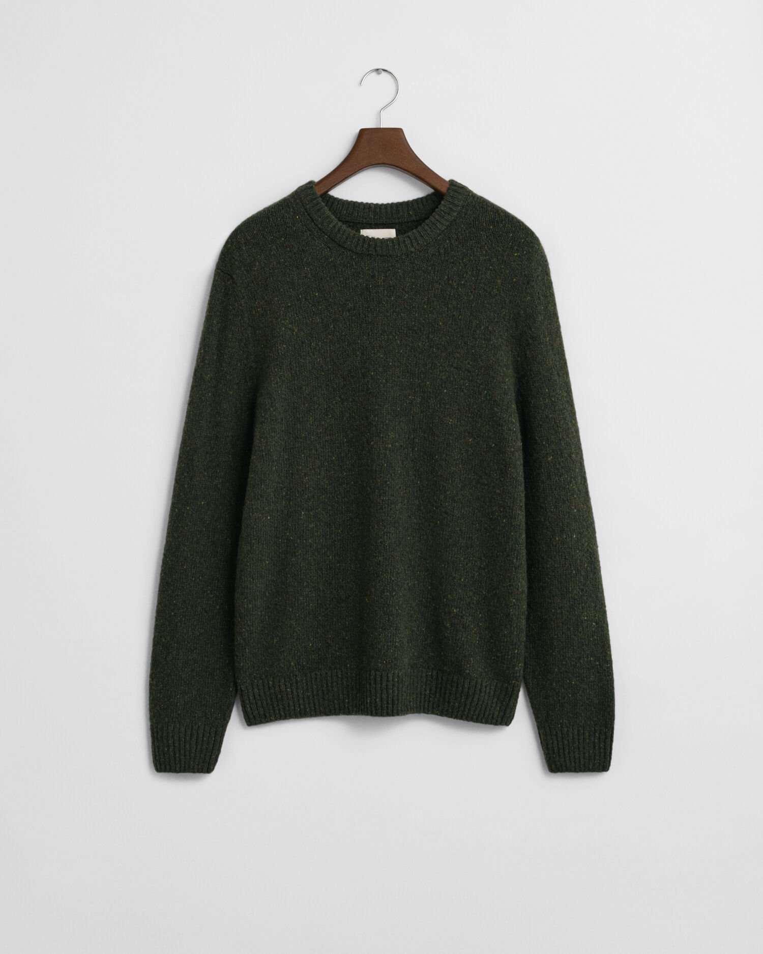 Wool Blend Nepps Crew Neck Sweater