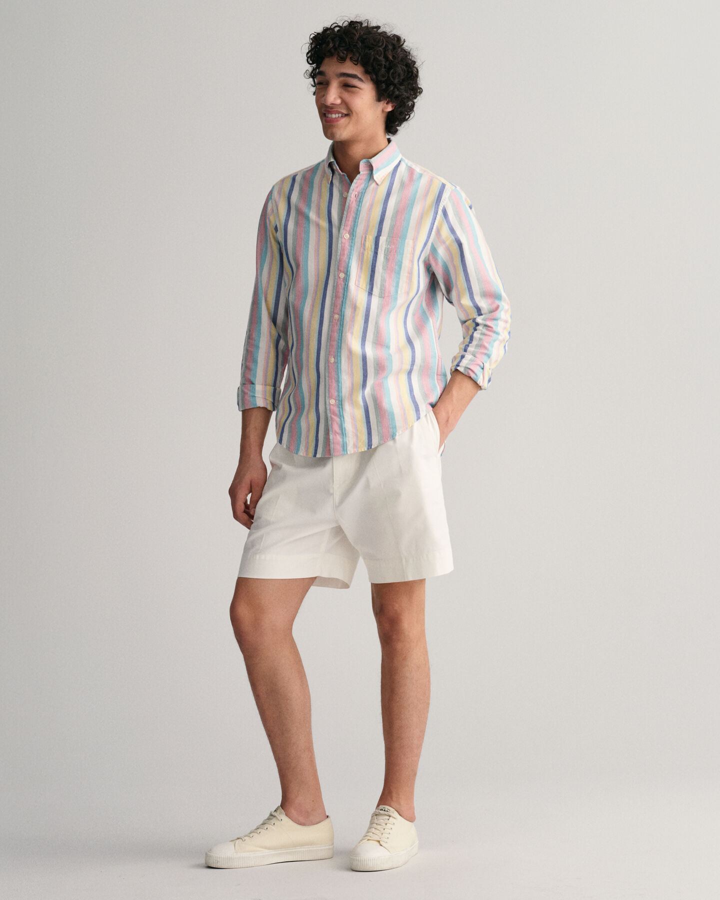 Regular Fit Multi Stripe Oxford Shirt