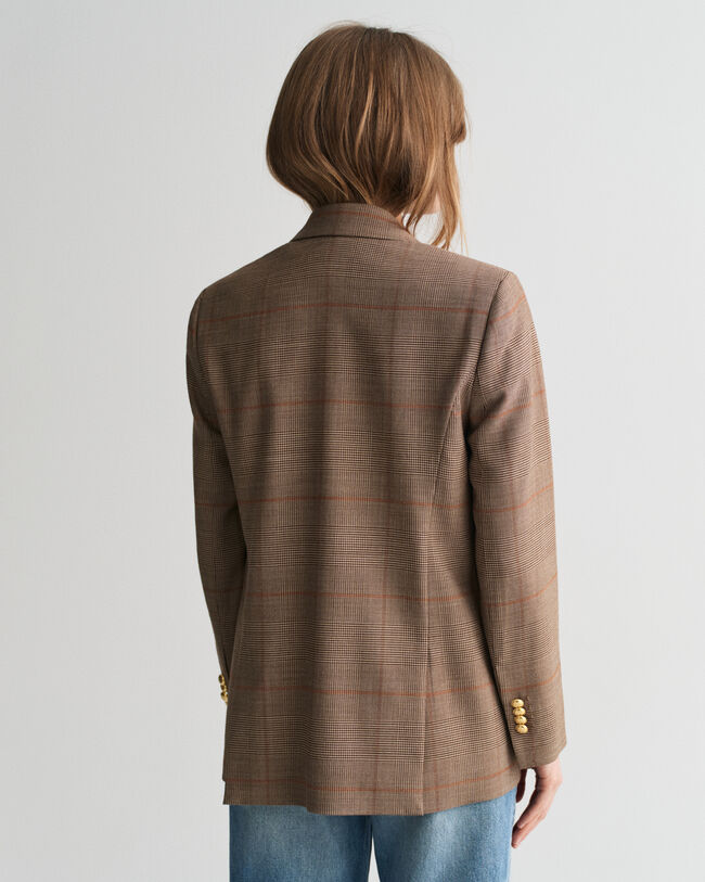 Regular Fit Checked Club Blazer