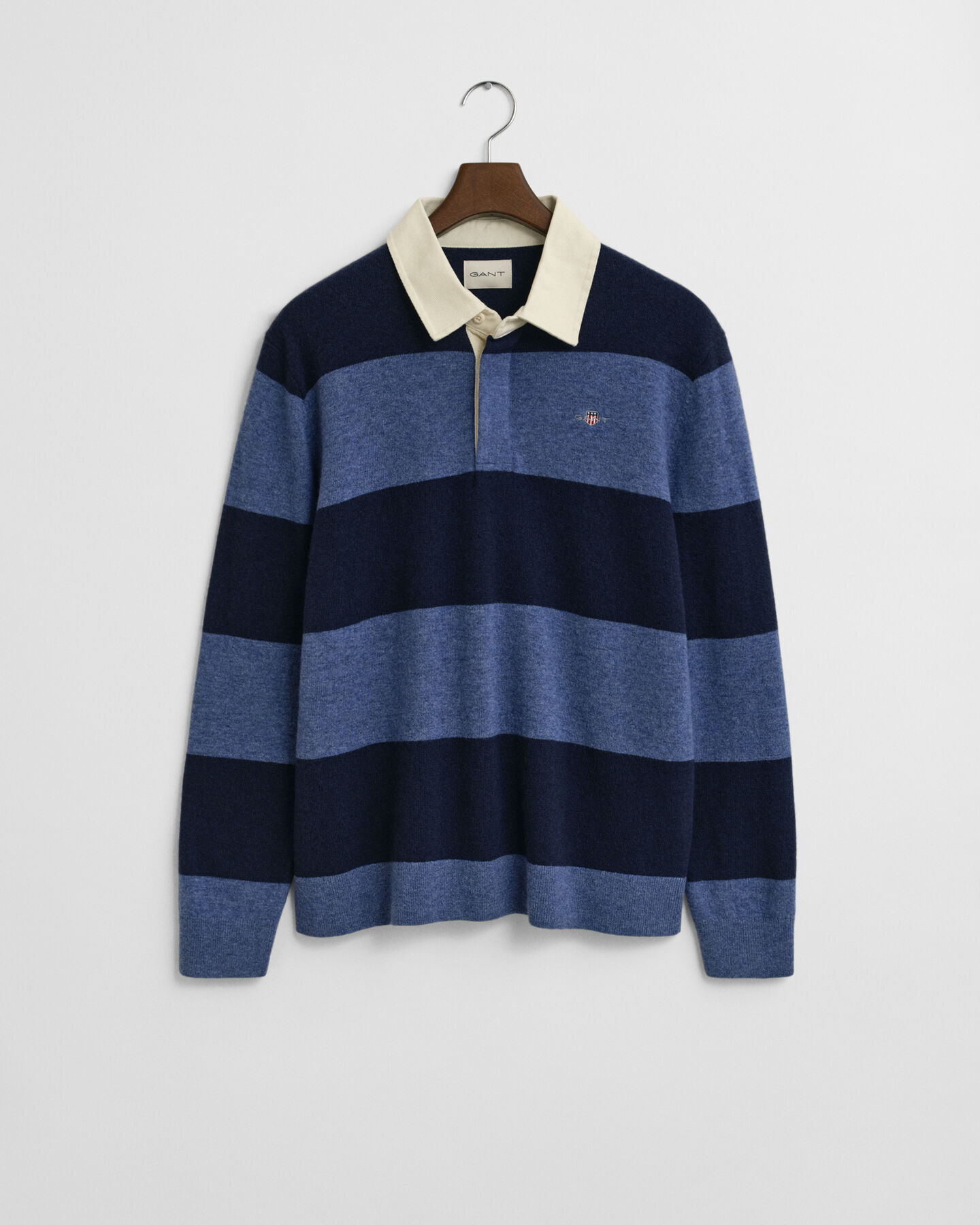 Striped Extra Fine Lambswool Rugger Sweater