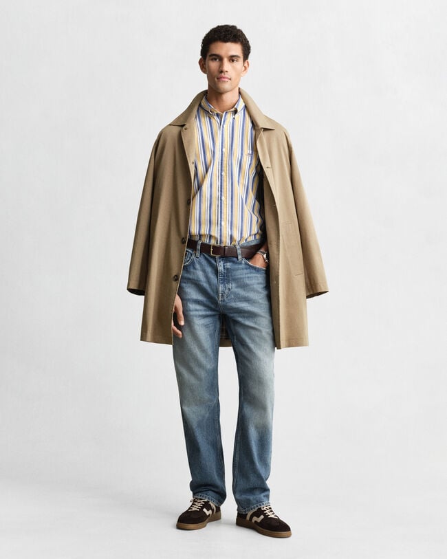 Regular Fit Striped Poplin Shirt